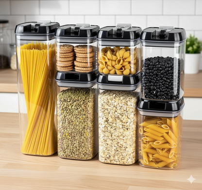 Set de 7 Recipientes Organizadores Herméticos para Alimentos